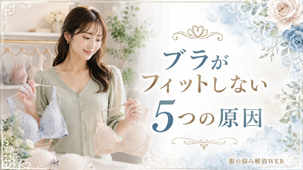 ブラがフィットしない5つの原因を考えながら下着を比較する女性