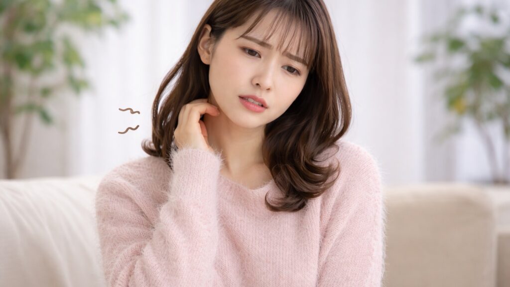 ニットがチクチクする