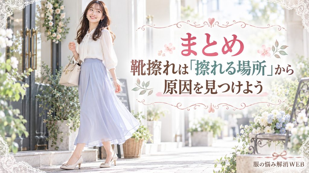 足に合ったパンプスを履き、靴擦れを気にせず快適に歩く女性