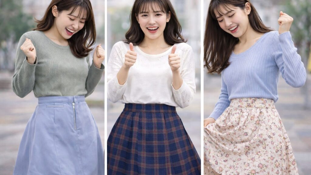 スカート回る原因　解決