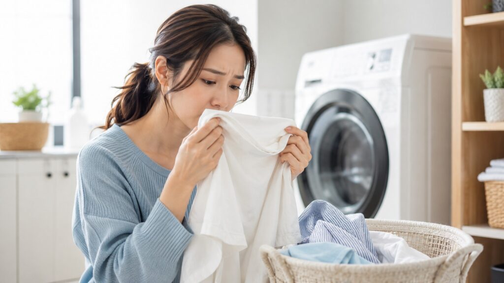 服のにおいが取れない主な原因と理由