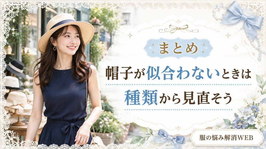 自分に似合う帽子を選び笑顔で街を歩く女性