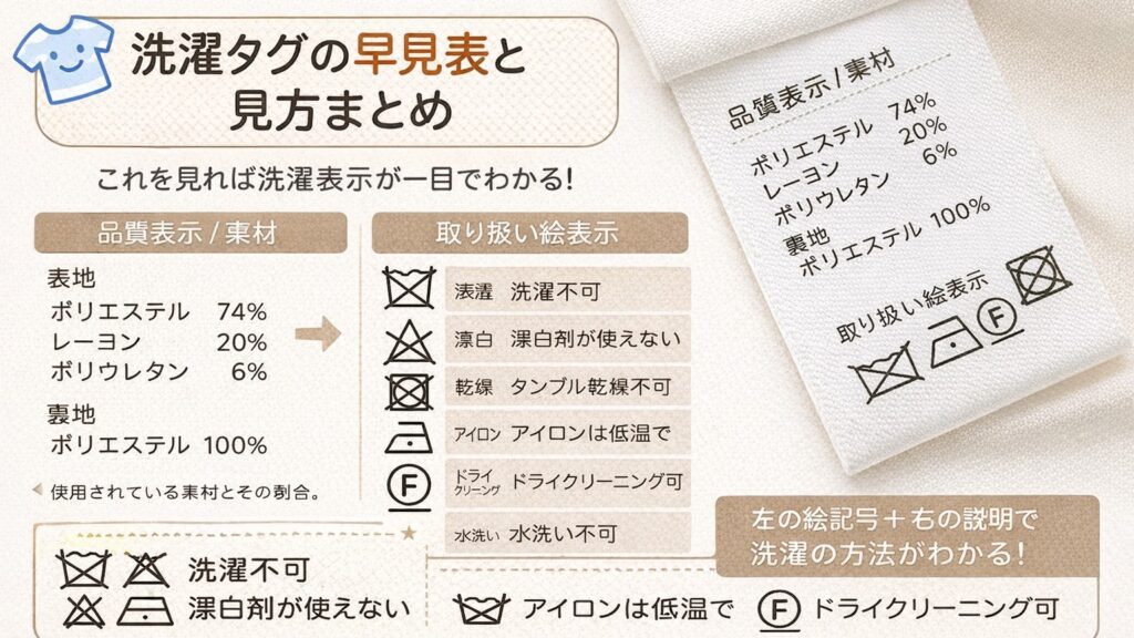 洗濯タグの見方