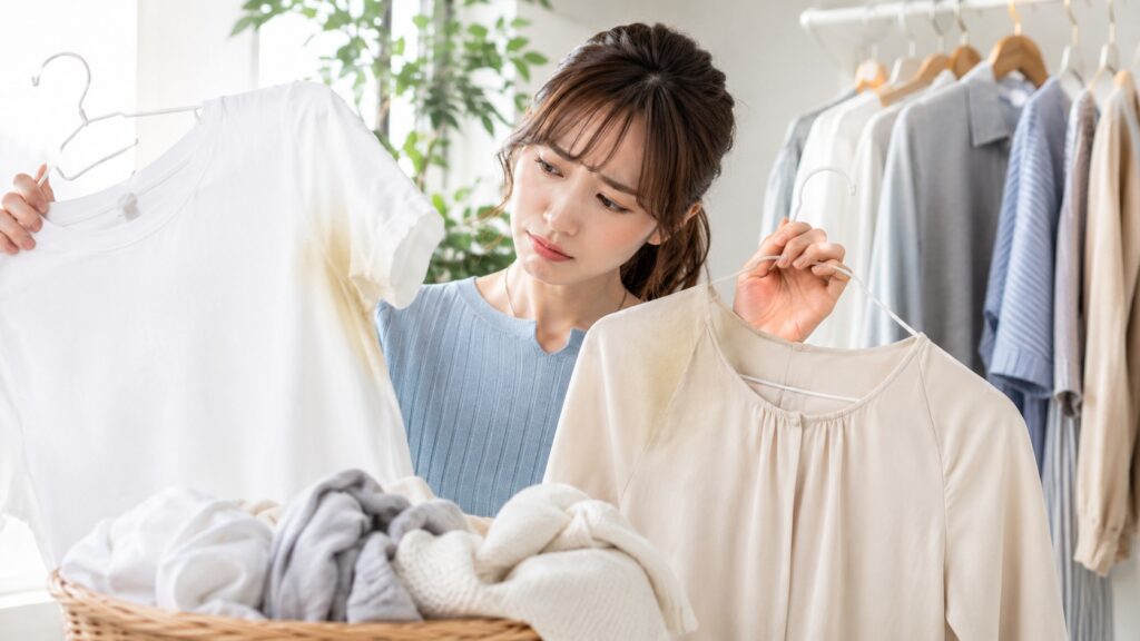 服が黄ばむ主な原因と理由