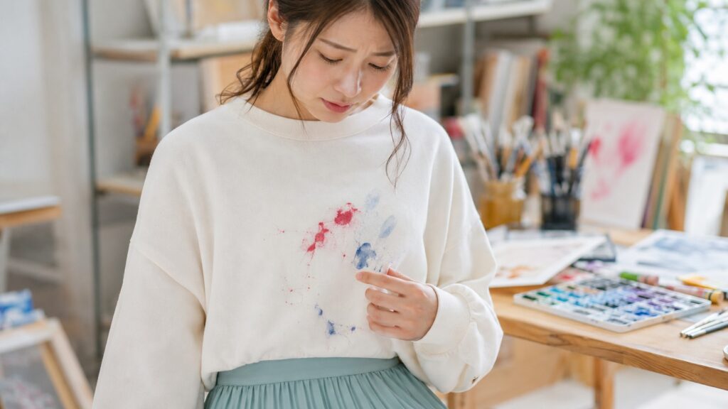 服についた「絵の具汚れ」が厄介になる原因と理由