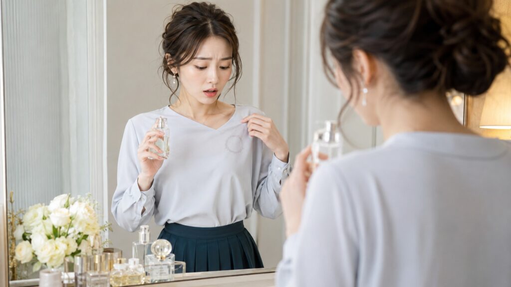 服の香水シミが目立ちやすくなる原因と理由