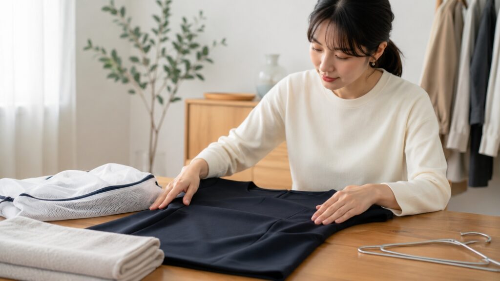 今日からできる「ポンチ素材」の正しい改善策（洗濯・着用・保管）